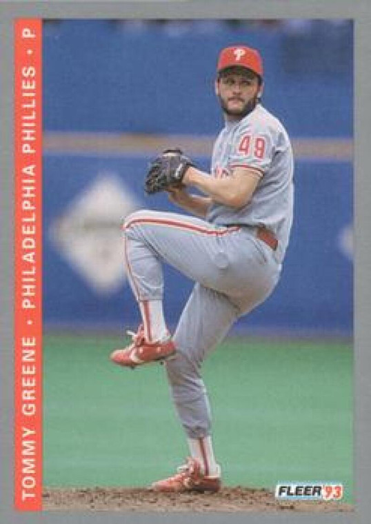 1993 Fleer #489 Tommy Greene VG Philadelphia Phillies 
