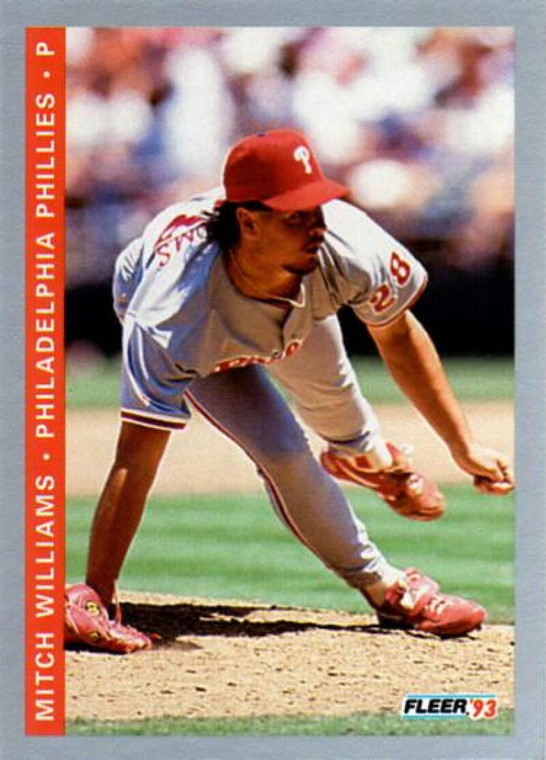 1993 Fleer #498 Mitch Williams VG Philadelphia Phillies 