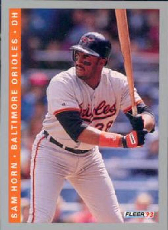 1993 Fleer #542 Sam Horn VG Baltimore Orioles 