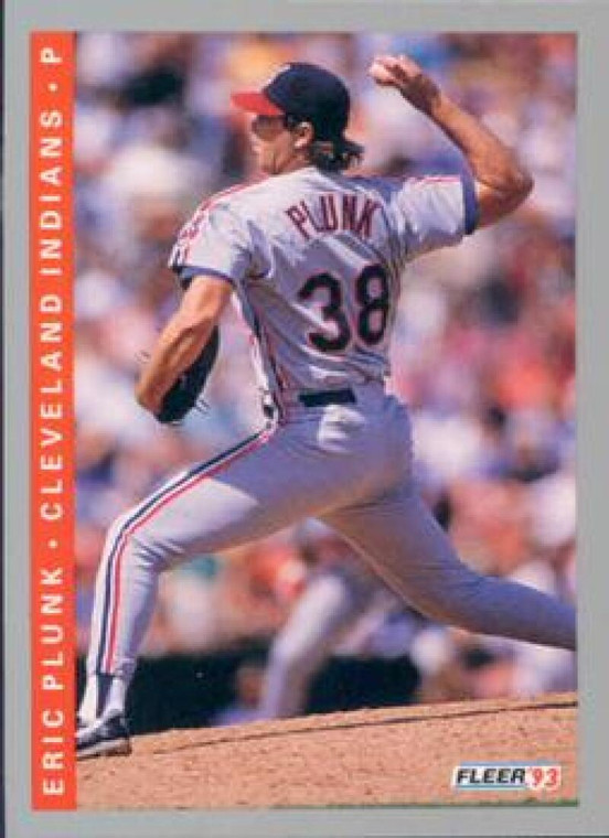 1993 Fleer #599 Eric Plunk VG Cleveland Indians 