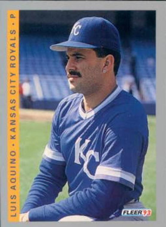 1993 Fleer #615 Luis Aquino VG Kansas City Royals 