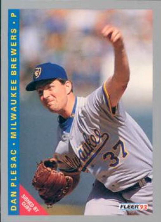 1993 Fleer #633 Dan Plesac VG Milwaukee Brewers 