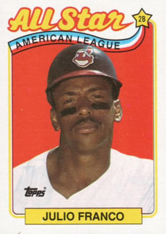 1989 Topps #398 Julio Franco AS NM-MT Cleveland Indians 