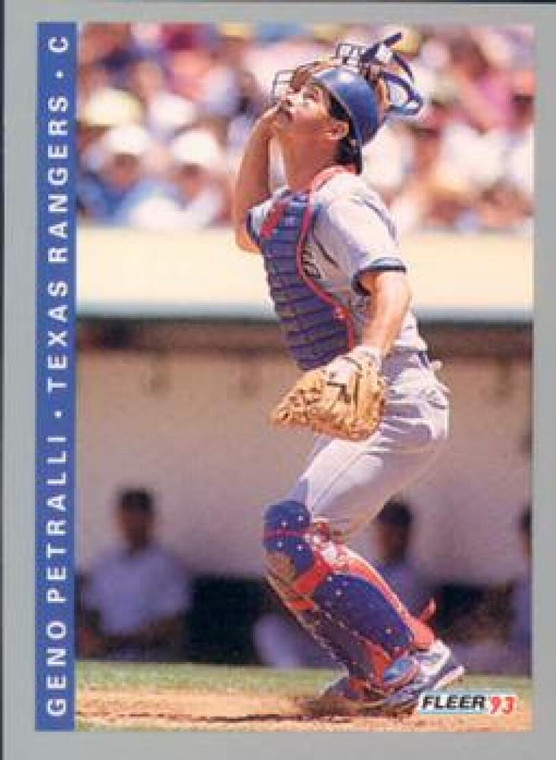1993 Fleer #689 Geno Petralli VG Texas Rangers 