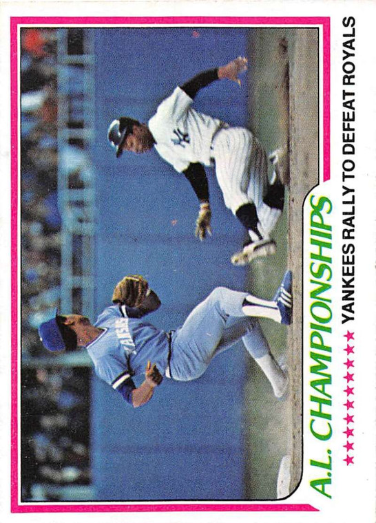 1978 Topps #411 A.L. Championships VG New York Yankees/Kansas City Royals 