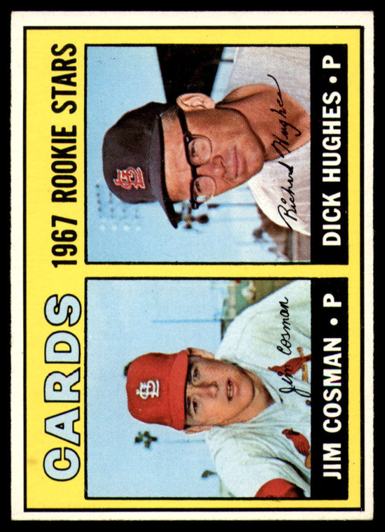 1967 Topps #384 Jim Cosman/Dick Hughes Cardinals Rookies VG RC Rookie St. Louis Cardinals 
