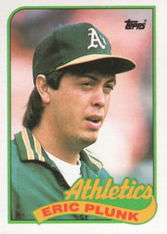 1989 Topps #448 Eric Plunk NM-MT Oakland Athletics 
