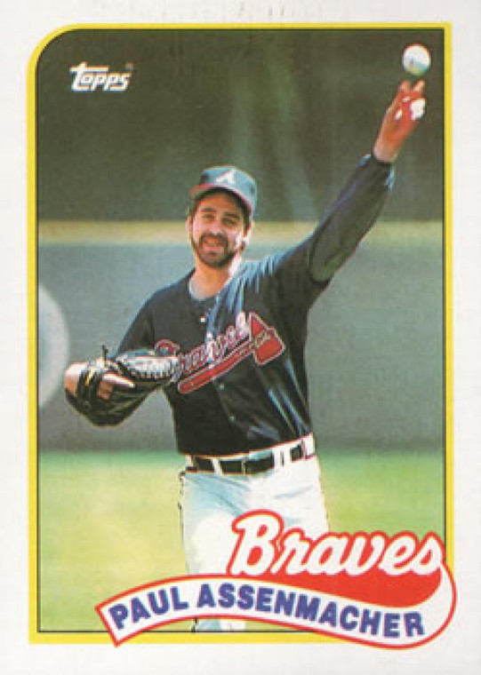 1989 Topps #454 Paul Assenmacher NM-MT Atlanta Braves 