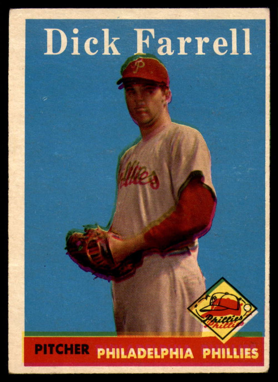1958 Topps #76a Dick Farrell VG RC Rookie Philadelphia Phillies 