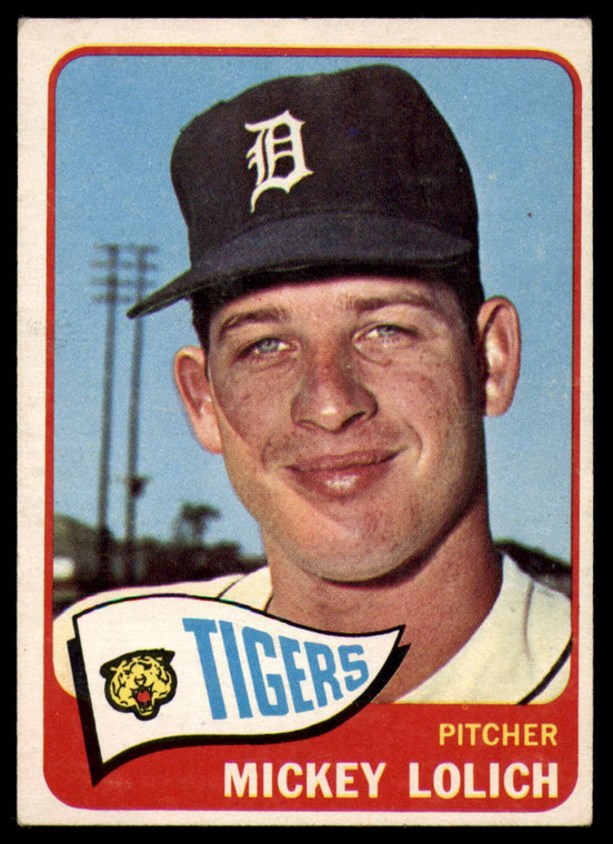 1965 Topps #335 Mickey Lolich VG  Detroit Tigers 