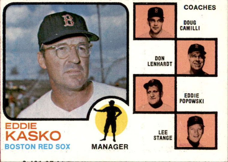 1973 Topps #131b Eddie Kasko MG VG Boston Red Sox 