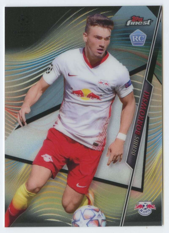 2020-21 Topps Finest UEFA Champions League #63 Dennis Borkowski NM-MT  RC Rookie RB Leipzig 