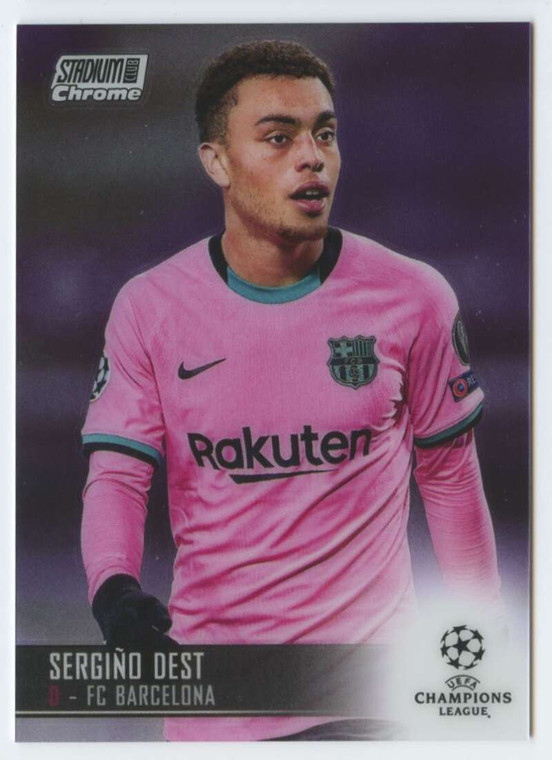 2020-21 Topps Stadium Club Chrome UEFA  Champions League #16 Sergino Dest NM-MT  FC Barcelona 