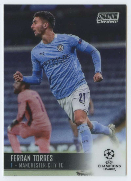 2020-21 Topps Stadium Club Chrome UEFA  Champions League #81 Ferran Torres NM-MT  Manchester City FC 