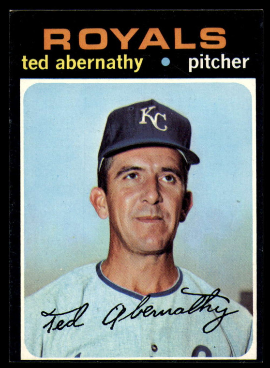 1971 Topps #187 Ted Abernathy VG Kansas City Royals 