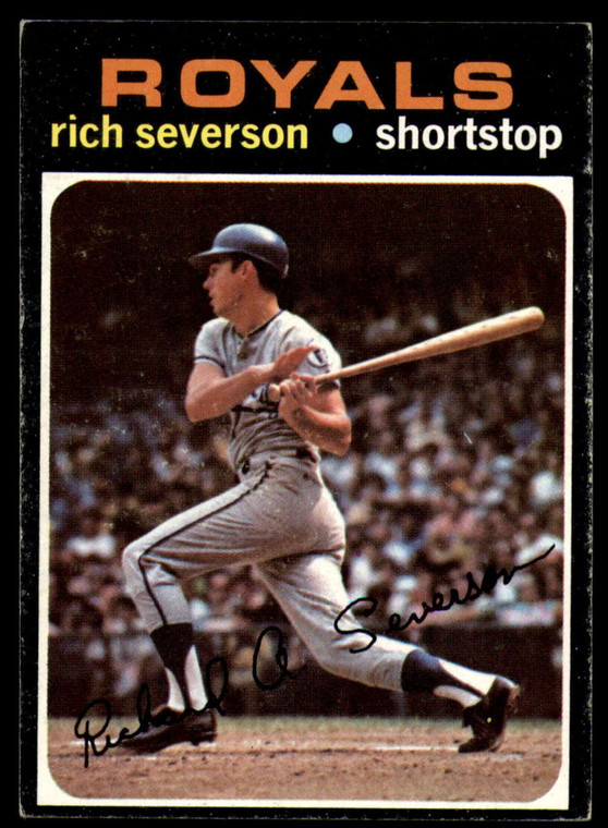 1971 Topps #103 Rich Severson VG RC Rookie Kansas City Royals 
