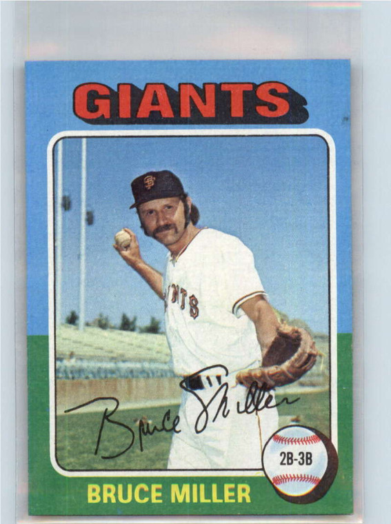 1975 Topps #606 Bruce Miller VG RC Rookie San Francisco Giants 