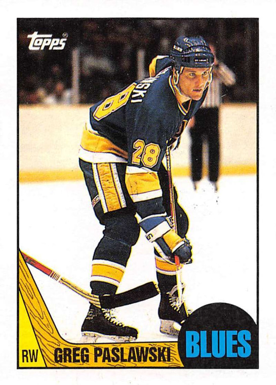 1987-88 Topps #10 Greg Paslawski VG  RC Rookie St. Louis Blues 