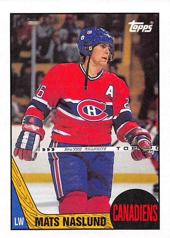 1987-88 Topps #16 Mats Naslund VG  Montreal Canadiens 