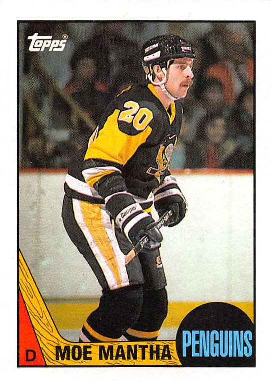 1987-88 Topps #51 Moe Mantha VG  Pittsburgh Penguins 
