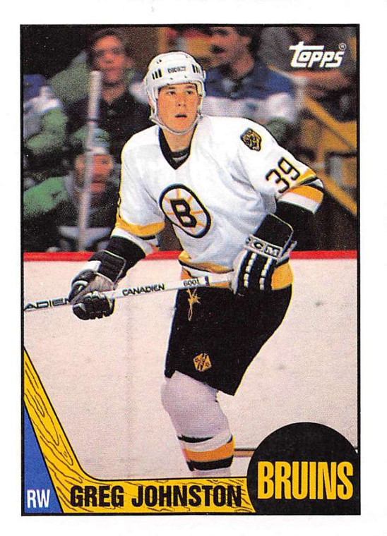 1987-88 Topps #102 Greg Johnston VG  RC Rookie Boston Bruins 