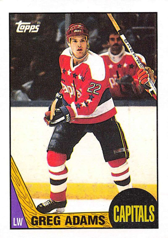 1987-88 Topps #139 Greg Adams VG  Washington Capitals 