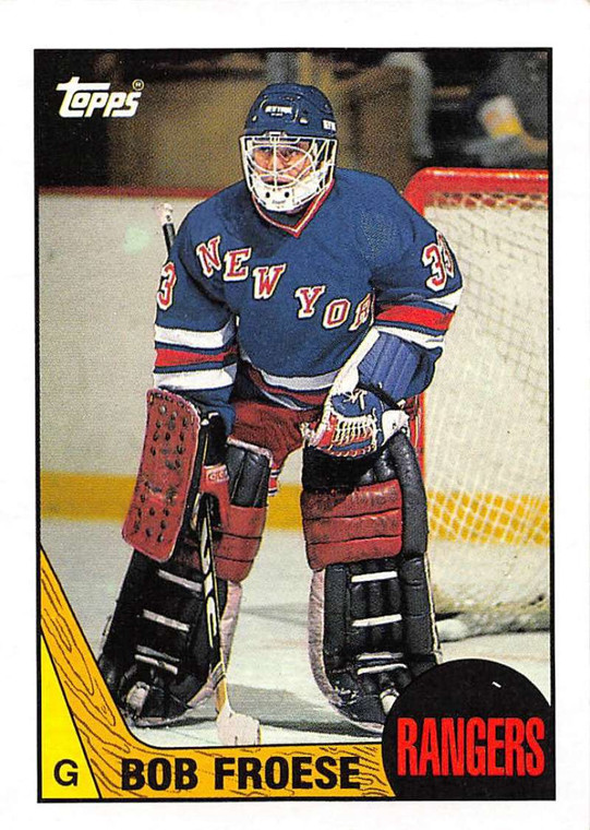 1987-88 Topps #195 Bob Froese VG  New York Rangers 