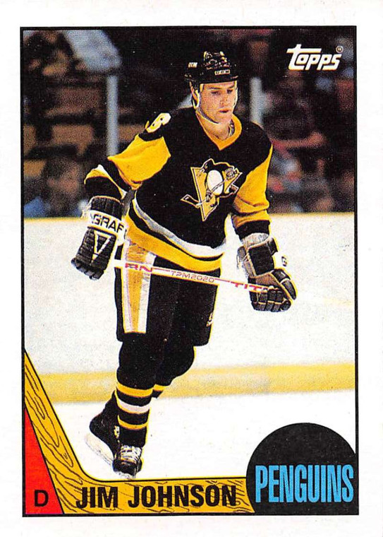 1987-88 Topps #196 Jim Johnson VG  Pittsburgh Penguins 