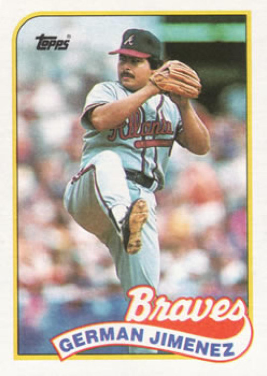 1989 Topps #569 German Jimenez NM-MT RC Rookie Atlanta Braves 