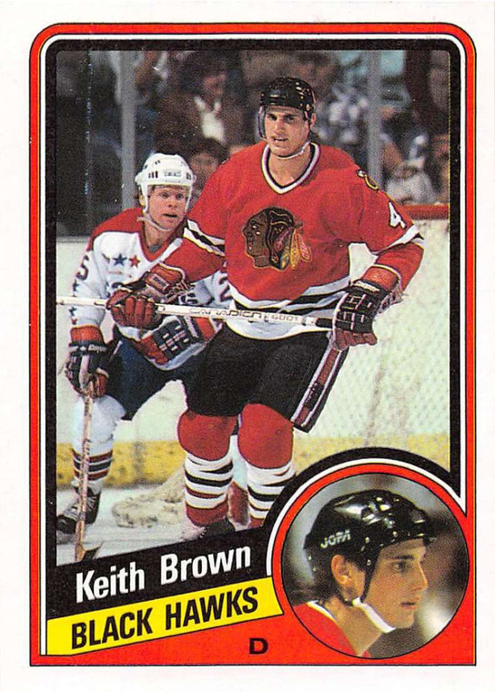 1984-85 Topps #28 Keith Brown VG  Chicago Blackhawks 