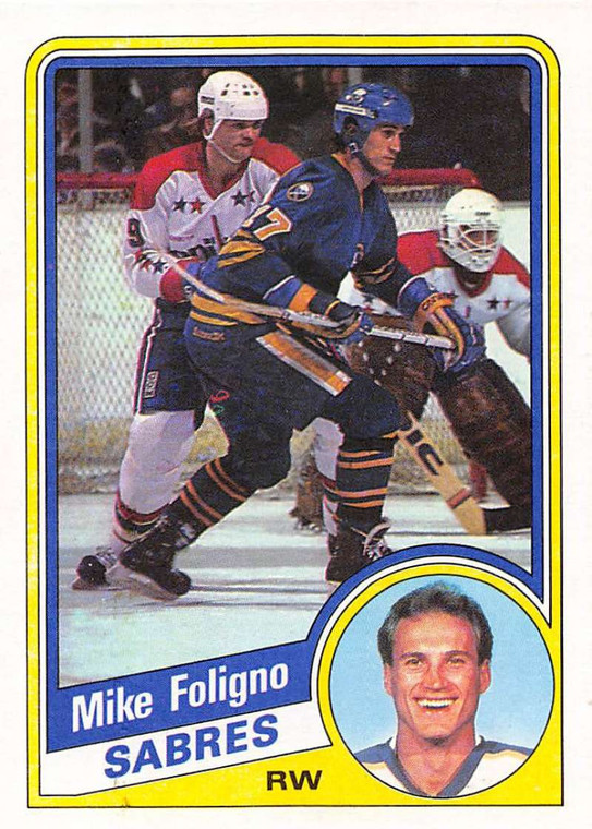 1984-85 Topps #16 Mike Foligno VG  Buffalo Sabres 