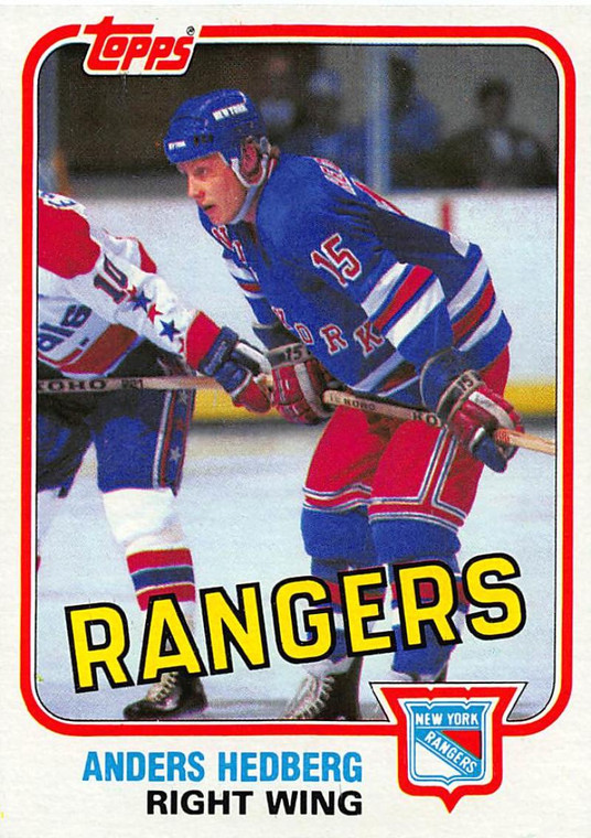 1981-82 Topps #E98 Anders Hedberg VG New York Rangers 