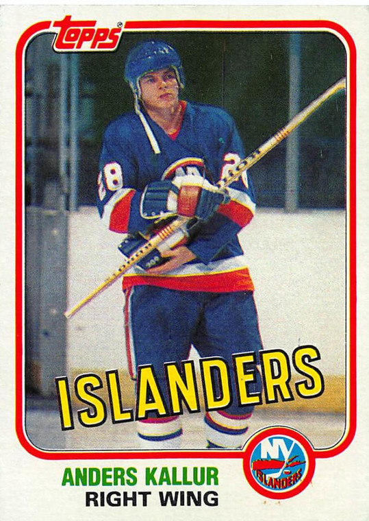 1981-82 Topps #E90 Anders Kallur VG New York Islanders 