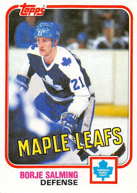 1981-82 Topps #33 Borje Salming VG Toronto Maple Leafs 