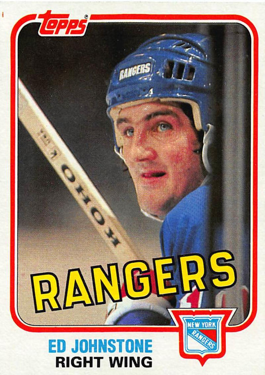 1981-82 Topps #E99 Ed Johnstone VG New York Rangers 