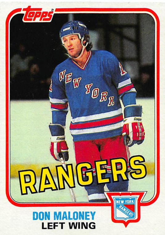 1981-82 Topps #E101 Don Maloney VG New York Rangers 