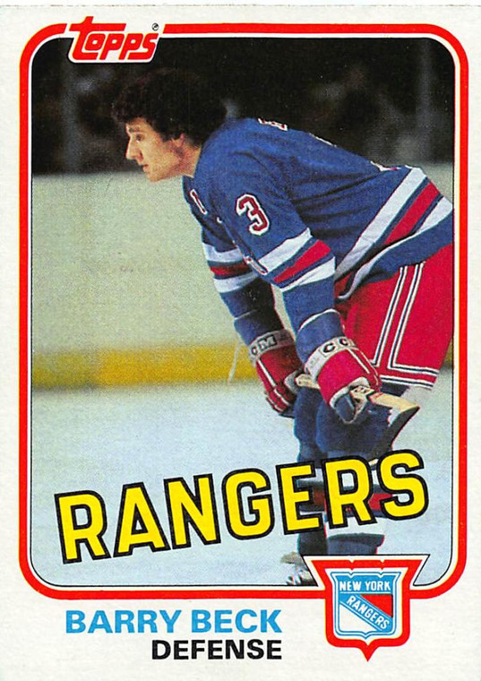 1981-82 Topps #3 Barry Beck VG New York Rangers 