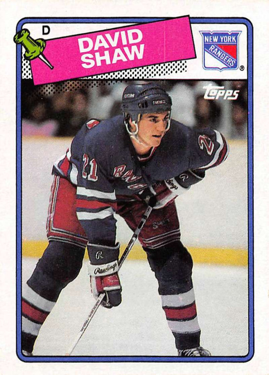 1988-89 Topps #57 David Shaw VG New York Rangers 