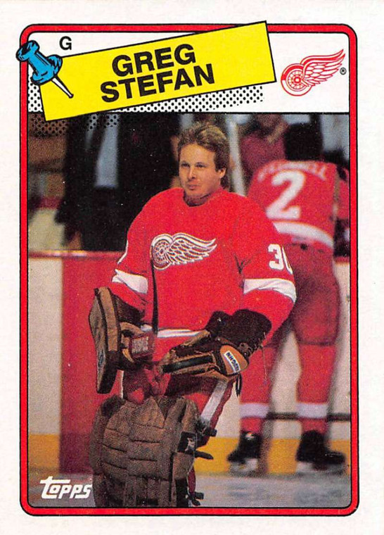 1988-89 Topps #68 Greg Stefan VG Detroit Red Wings 