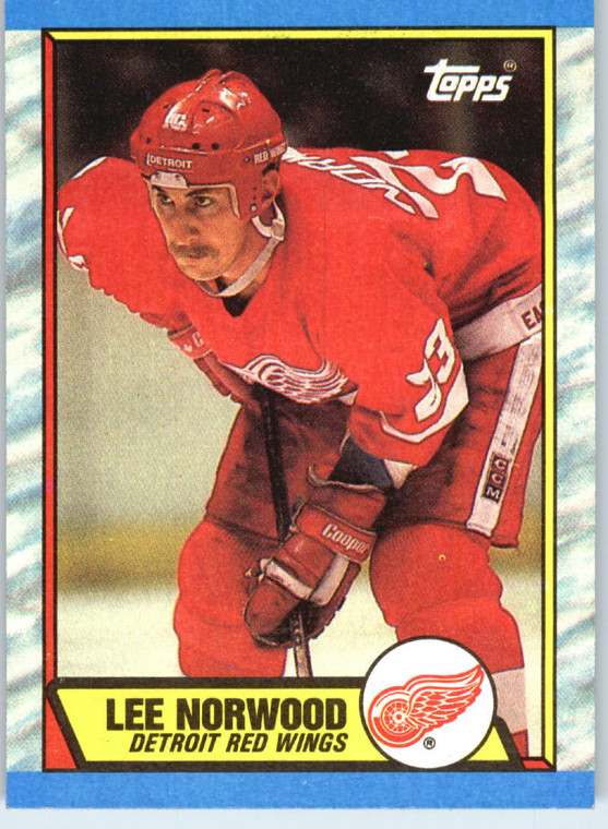 1989-90 Topps #75 Lee Norwood VG Detroit Red Wings 