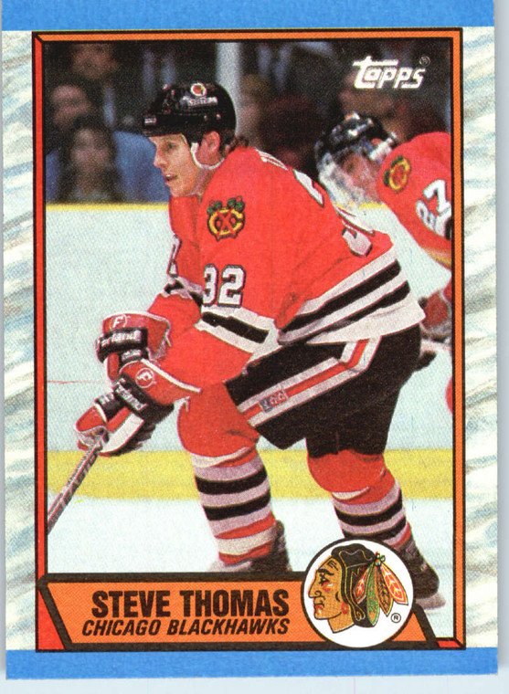 1989-90 Topps #82 Steve Thomas VG Chicago Blackhawks 