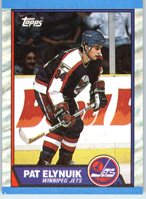 1989-90 Topps #94 Pat Elynuik VG RC Rookie Winnipeg Jets 