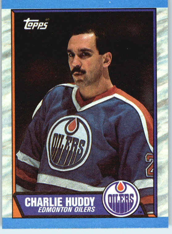 1989-90 Topps #158 Charlie Huddy VG Edmonton Oilers 