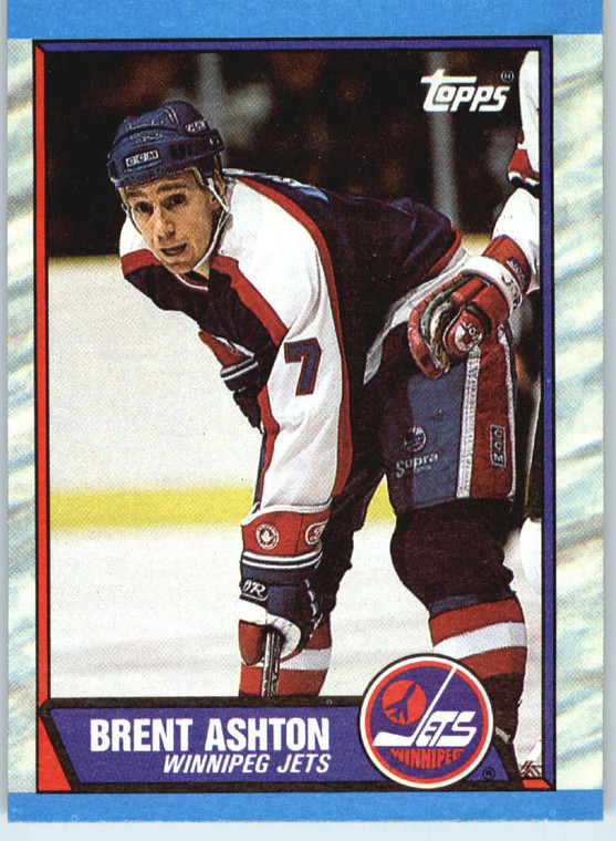 1989-90 Topps #181 Brent Ashton VG Winnipeg Jets 