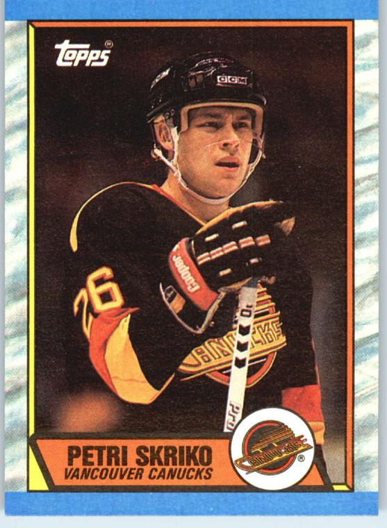 1989-90 Topps #33 Petri Skriko VG Vancouver Canucks 