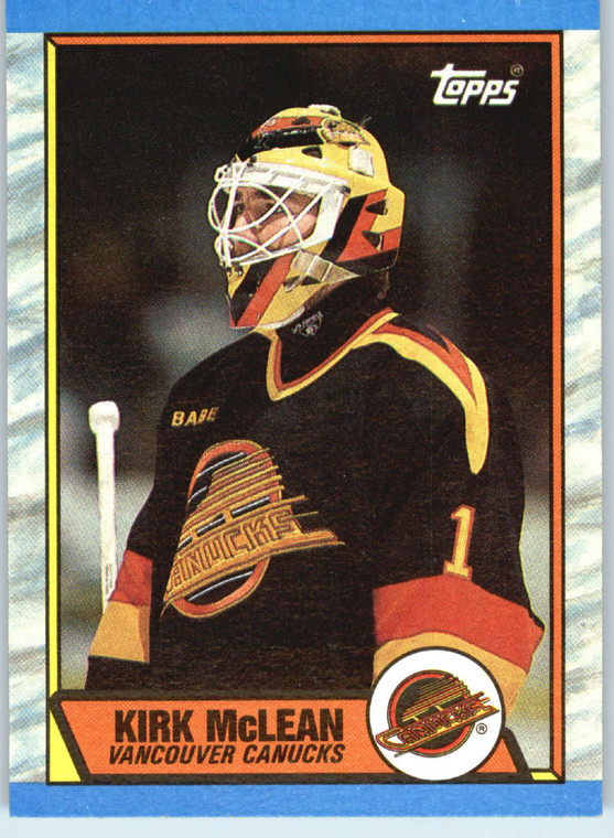 1989-90 Topps #61 Kirk McLean VG RC Rookie Vancouver Canucks 