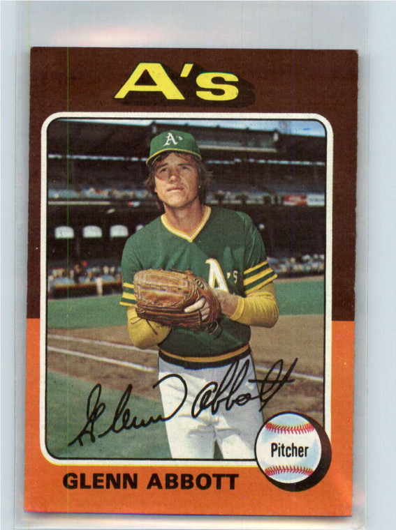 1975 Topps #591 Glenn Abbott VG Oakland Athletics 