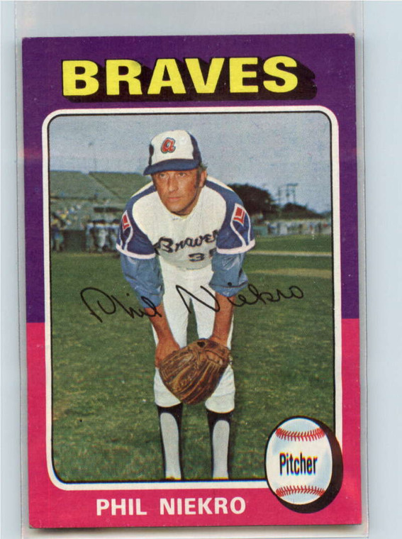 1975 Topps #130 Phil Niekro VG Atlanta Braves 