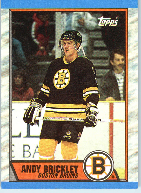 1989-90 Topps #29 Andy Brickley VG RC Rookie Boston Bruins 