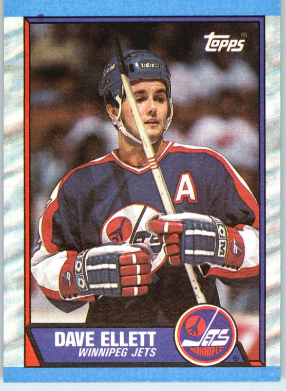 1989-90 Topps #69 Dave Ellett VG Winnipeg Jets 